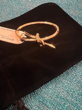 Song of Style Polished Gold Knot Bangle